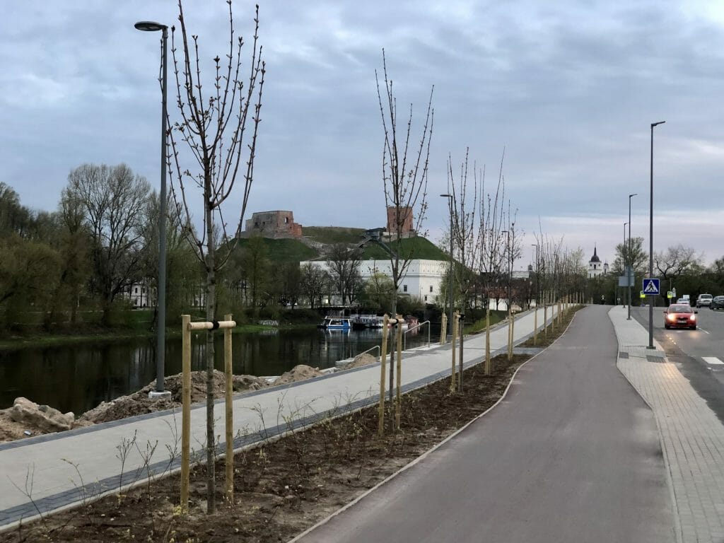 Neries dešiniosios krantinės (Upės g.) - Bike path, Sports field or court, Waterside - construction photos