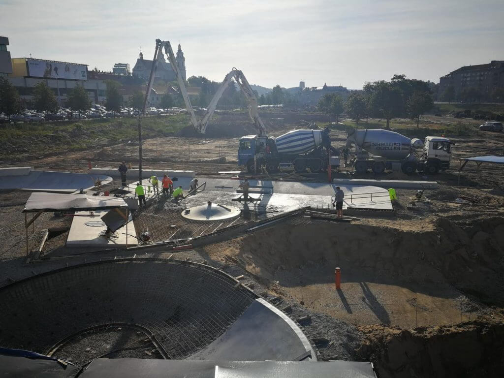 Neries dešiniosios krantinės (Upės g.) - Bike path, Sports field or court, Waterside - construction photos