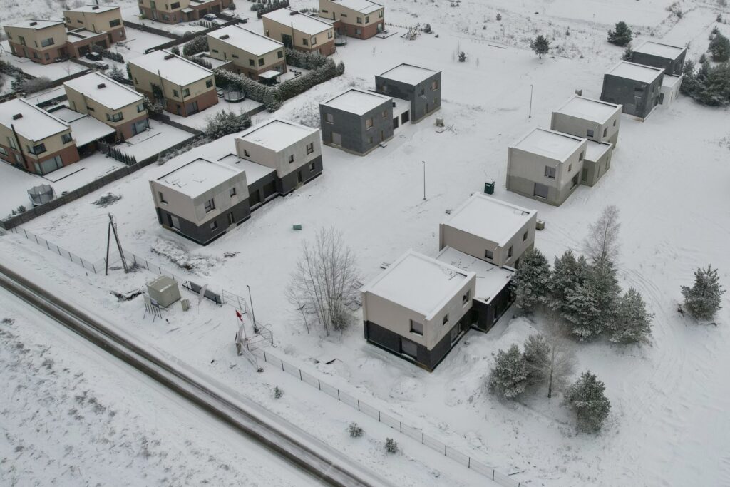 Draugystės slėnis (Užukampio g. 10, 12, 14, 16, 18, 20) - Row housing - construction photos