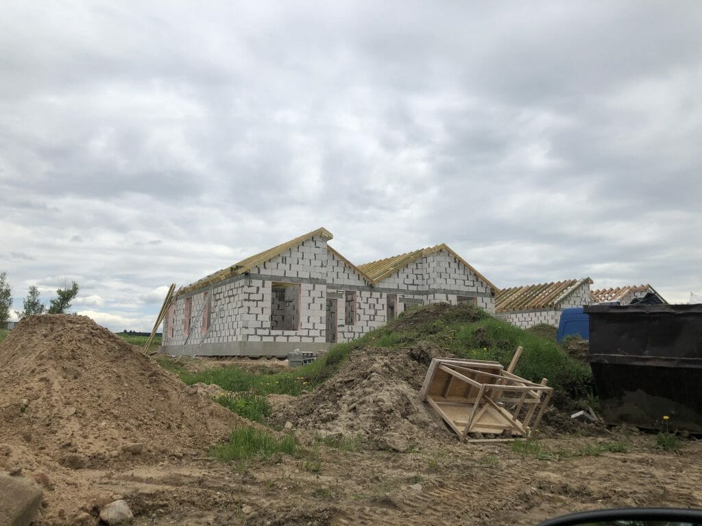 Papiškių g. namai (Papiškių g. 37, 39, 41, 43) - Row housing - construction photos