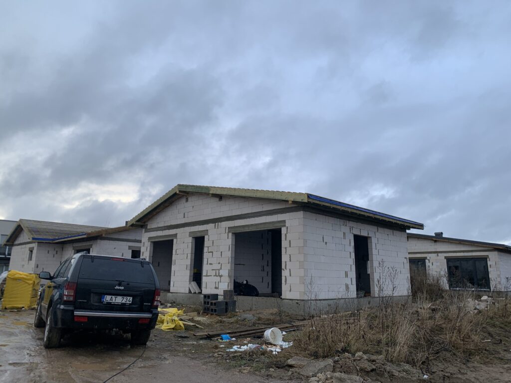 Giraitės terasos (Gervuogių g. 1, 2, 3, 5, 6, 7, 8, 9, 12 - 52 , Mėlynių g. 1, 1A, 2, 2A, 3, 3A, 4, 4A, 5, 5A - 26, 26A) - Private house community - construction photos