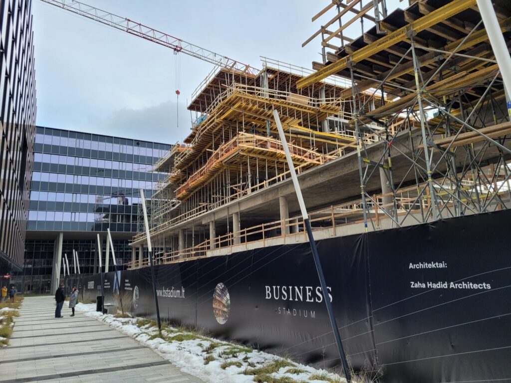 Business Stadium Central (Rinktinės g. 3) - Verslo centras - statybų nuotraukos