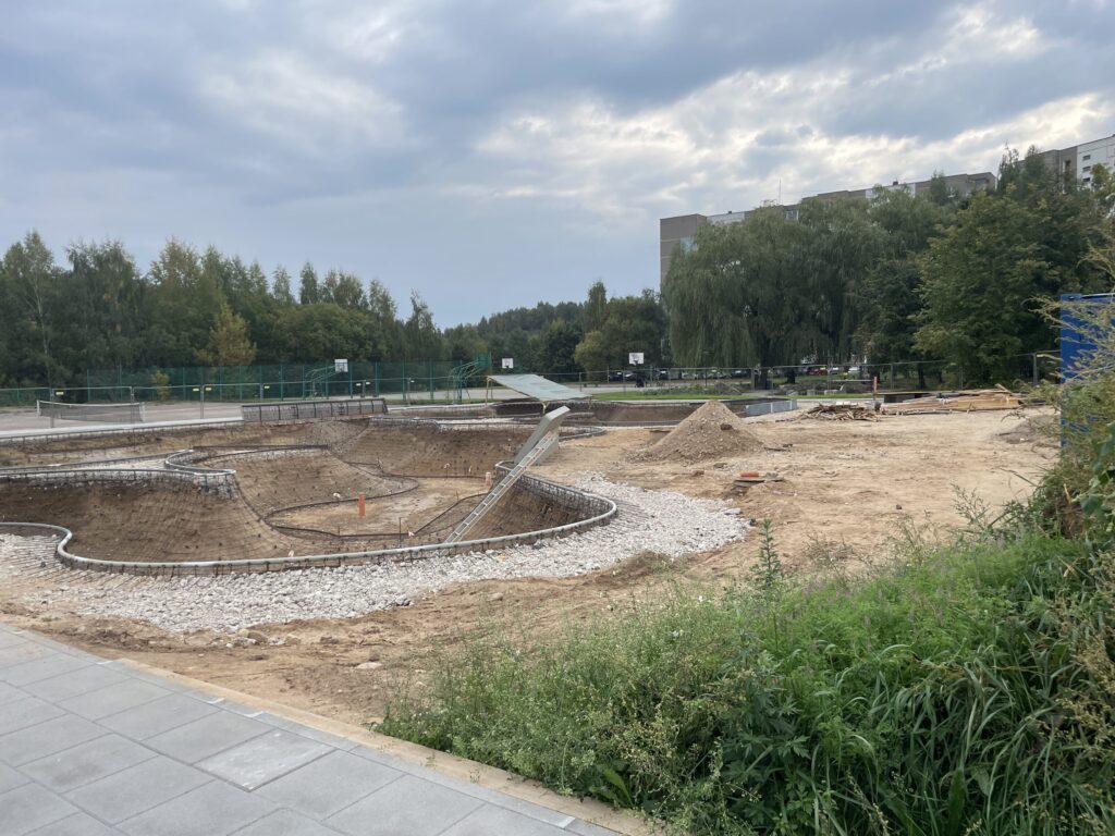 Riedučių parkas Stanevičiaus g. (S. Stanevičiaus g.) - Ekstremalaus sporto centras - statybų nuotraukos