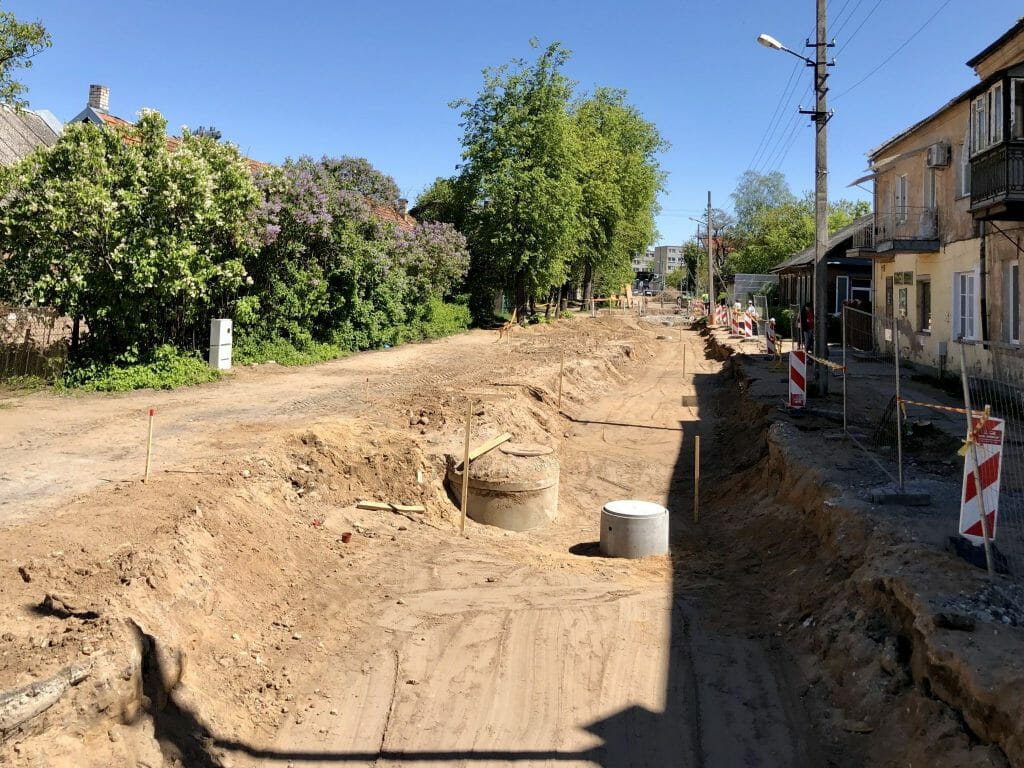 Giedraičių ir S. Fino g. (Giedraičių g.) - Bike path, Street - construction photos