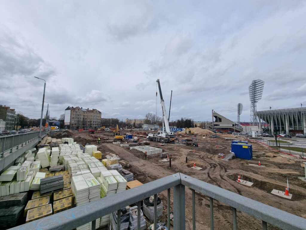 Daugavas stadiona vieglatlētikas manēža (Augšiela 1) - Sports arena - construction photos