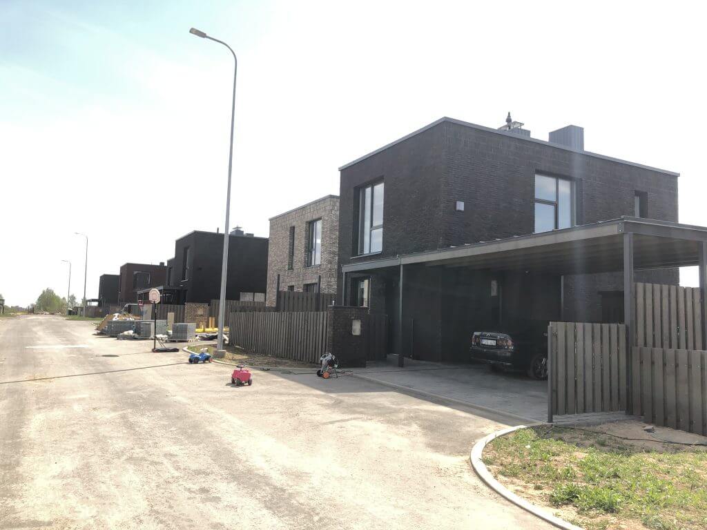 Herkaus alėjos (Notangos/Kulmo g.) - Row housing - construction photos