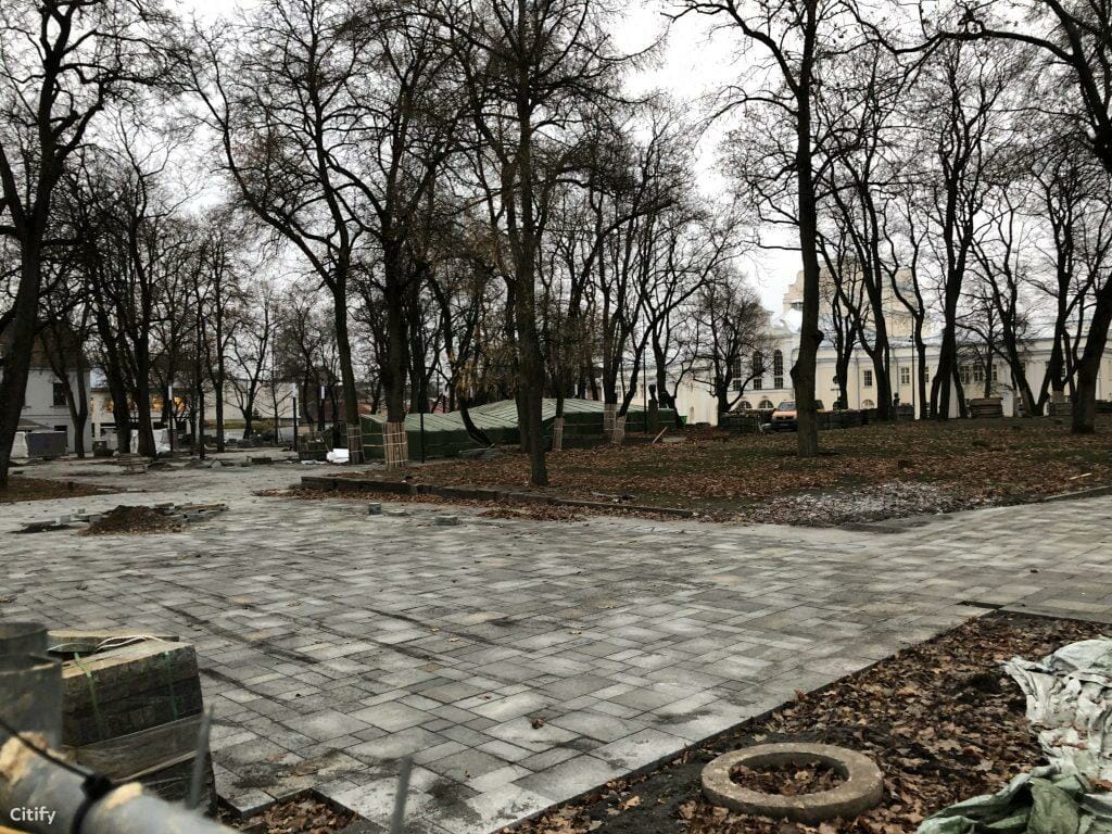 Miesto sodas (Laisvės al.) - Park - construction photos
