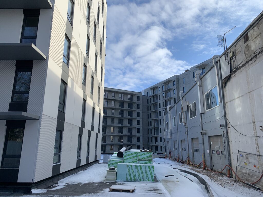 City Yard (Kareivių g. 2D) - Multi apartment - construction photos