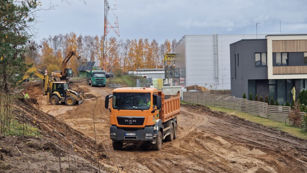 Gilužio g. (Gilužio g.) - Dviračių takas, Gatvė - statybų nuotraukos