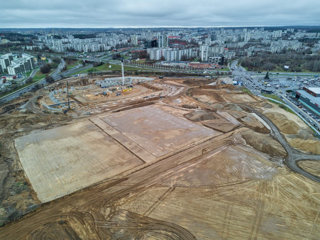 Daugiafunkcis sveikatinimo, ugdymo, švietimo, kultūros ir užimtumo kompleksas 1 etapas (stadionas) (Ozo g. 27) - Stadium - construction photos