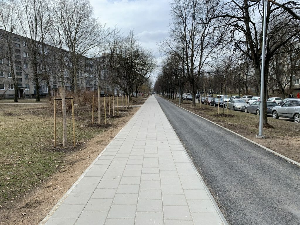 Žirmūnų trikampio modernizavimas (Tuskulėnų g.) - Bike path, Pedestrian path - construction photos