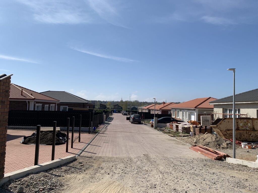 Perkūno g. namai (Perkūno g. 1, 3, 5, 7, 9, 9A, 9C, 9D, 9F, 9G, 9H, 9I) - Privātmāju kopienas - būvdarbu attēli