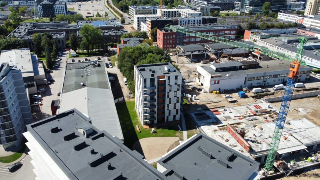 City Yard (Kareivių g. 2D) - Multi apartment - construction photos