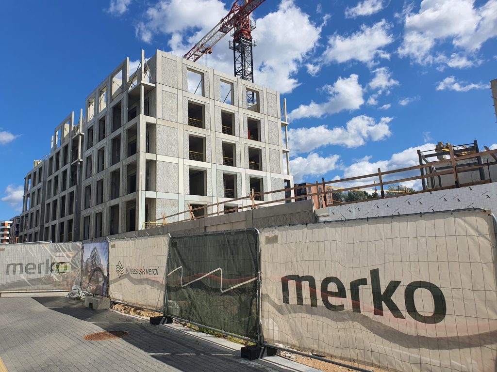 Vilnelės skverai 4 etapas (Manufaktūrų g. 7) - Multi apartment - construction photos