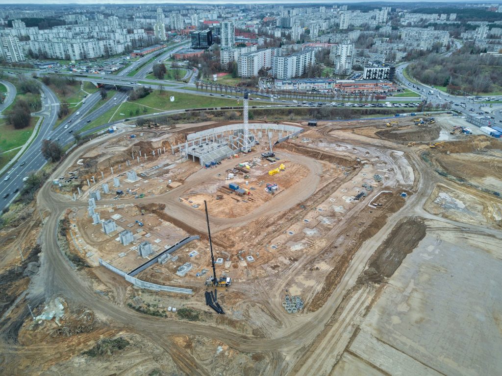 Daugiafunkcis sveikatinimo, ugdymo, švietimo, kultūros ir užimtumo kompleksas 1 etapas (stadionas) (Ozo g. 27) - Stadium - construction photos