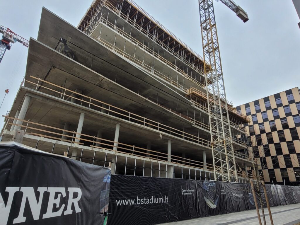 Business Stadium Central (Rinktinės g. 3) - Verslo centras - statybų nuotraukos