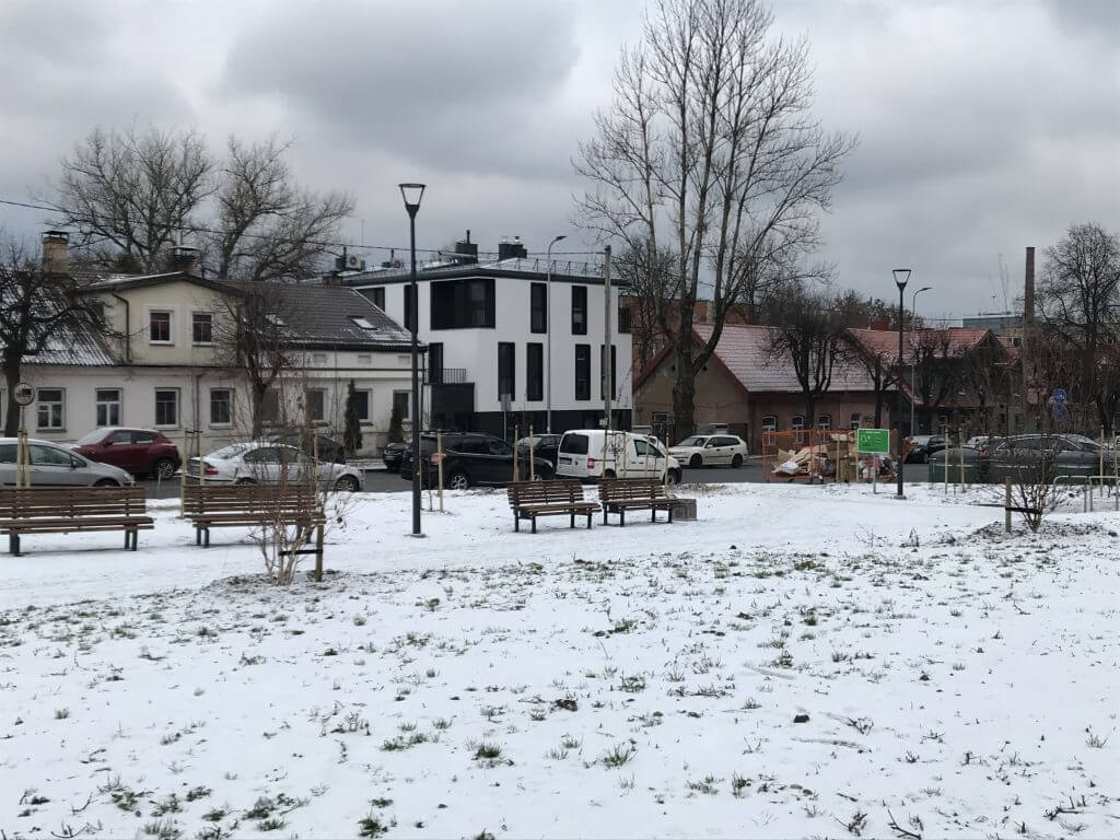 Naujamiesčio skveras (Algirdo g.) - Square - construction photos