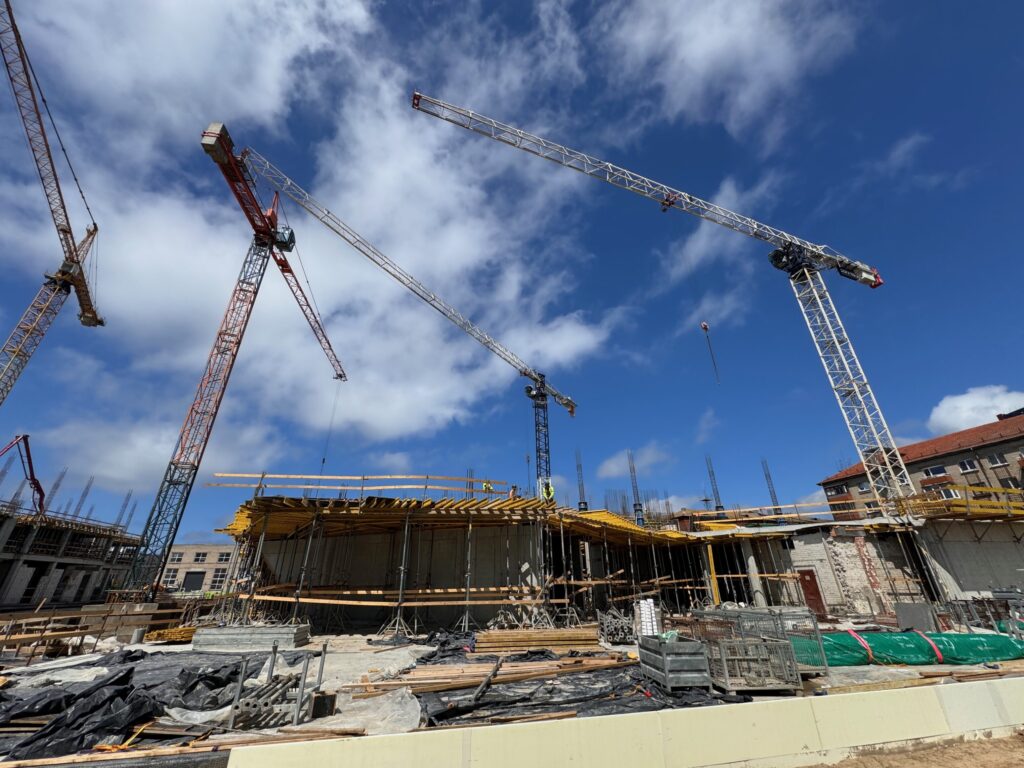 Memelio miestas | Hanza verslo centras (Naujoji Uosto g. 3) - Office center - construction photos