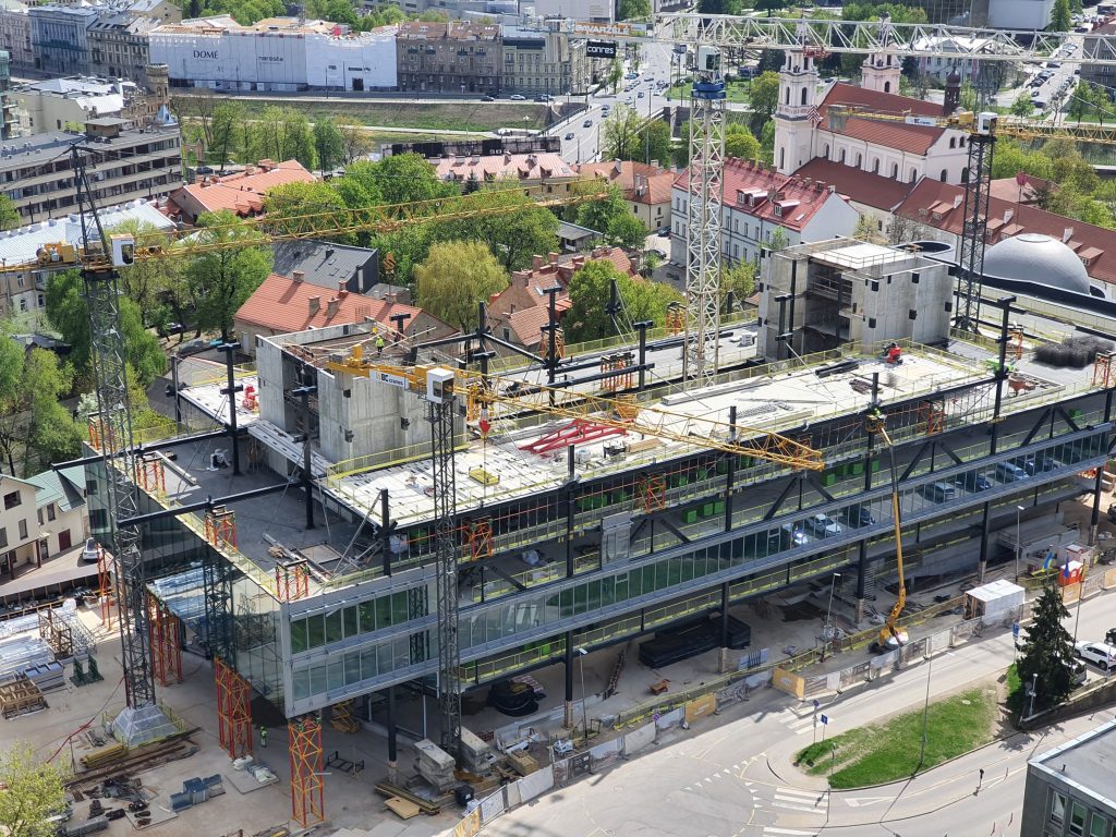 Sąvaržėlė (Konstitucijos pr. 14A) - Office center - construction photos