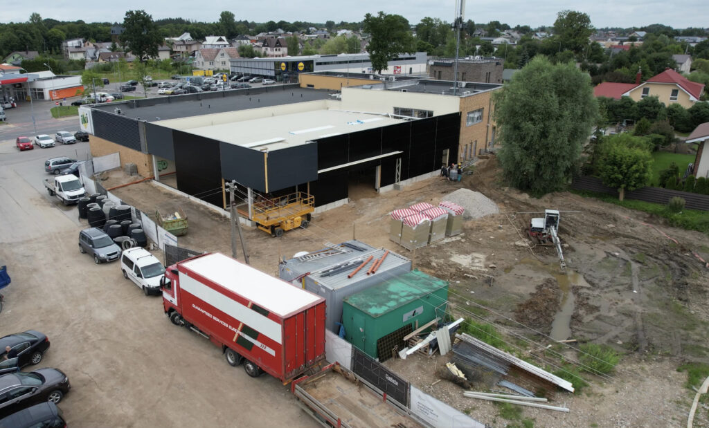 IKI Juodasis kel. plėtra (Juodasis kel. 35) - Food store - construction photos