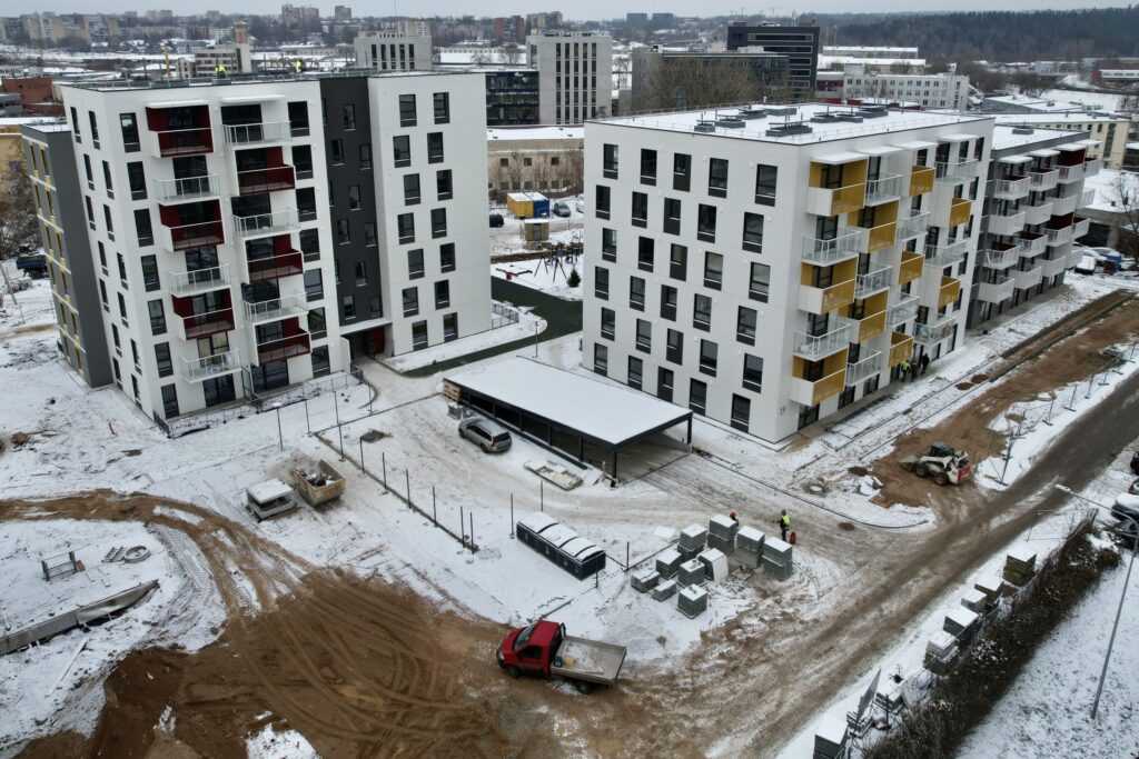 Mėlyni vilkai 1 etapas (Skroblų g. 14) - Daudzdzīvokļu nams - būvdarbu attēli