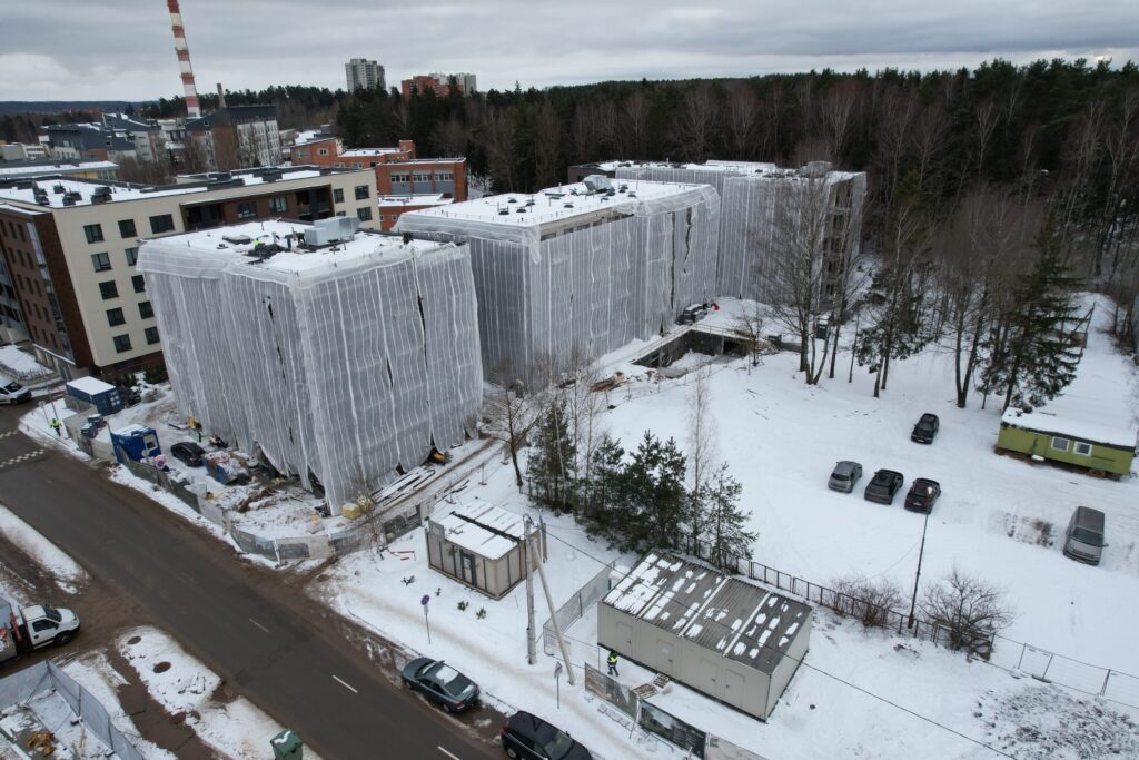 Visi savi (Visorių g. 10) - Multi apartment - construction photos