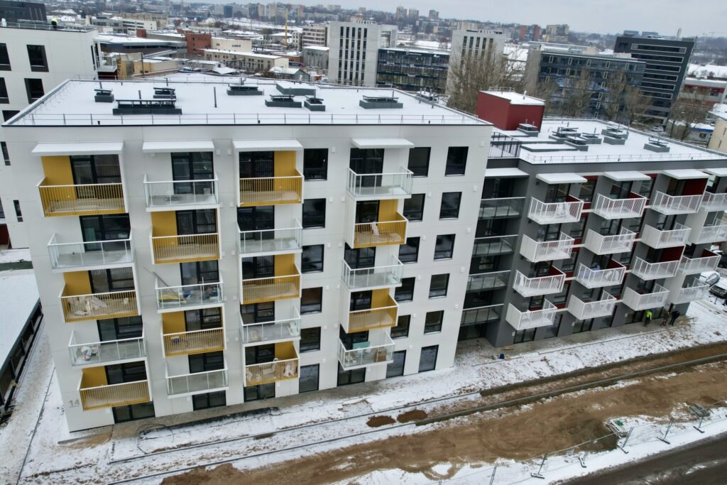 Mėlyni vilkai 1 etapas (Skroblų g. 14) - Daudzdzīvokļu nams - būvdarbu attēli