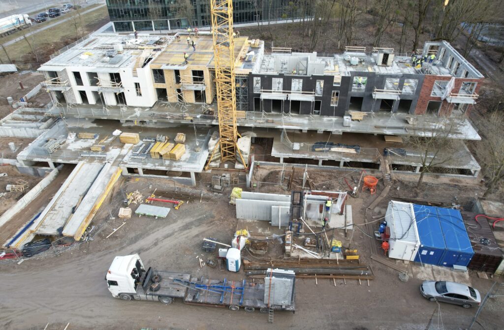 Europos sodas 1 etapas (Europos pr. 4) - Multi apartment - construction photos