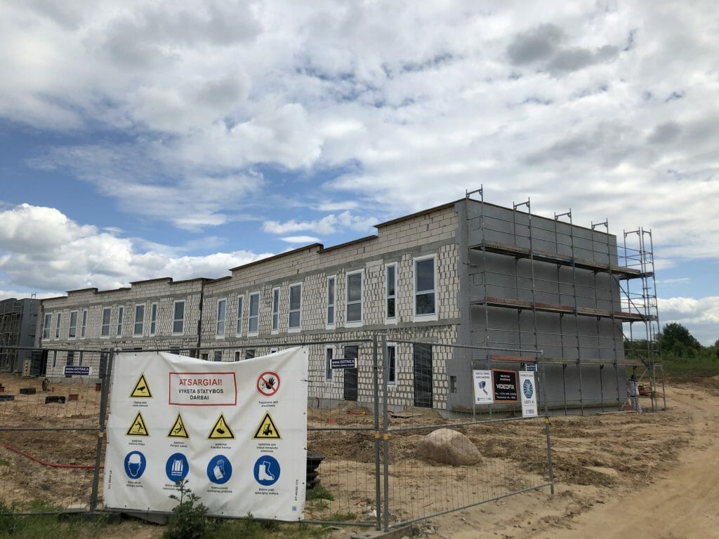PaJustis 1 etapas (Mozūriškių g. 190) - Row housing - construction photos