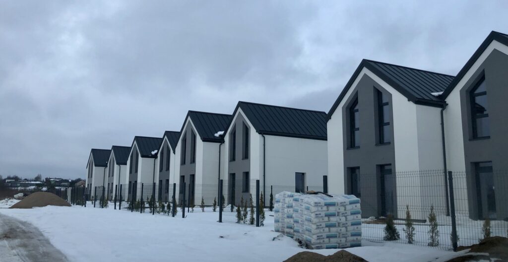 Paluknio kotedžai (Paluknio g. 28, 30, 32, 34, 36, 46, 48, 50, 52, 54) - Row housing - construction photos