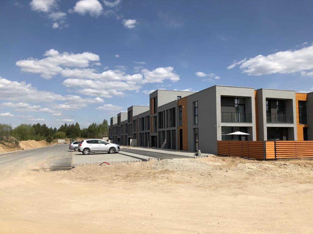 Šiaurės pašvaistė (Danės/Įsrūties g.) - Row housing - construction photos