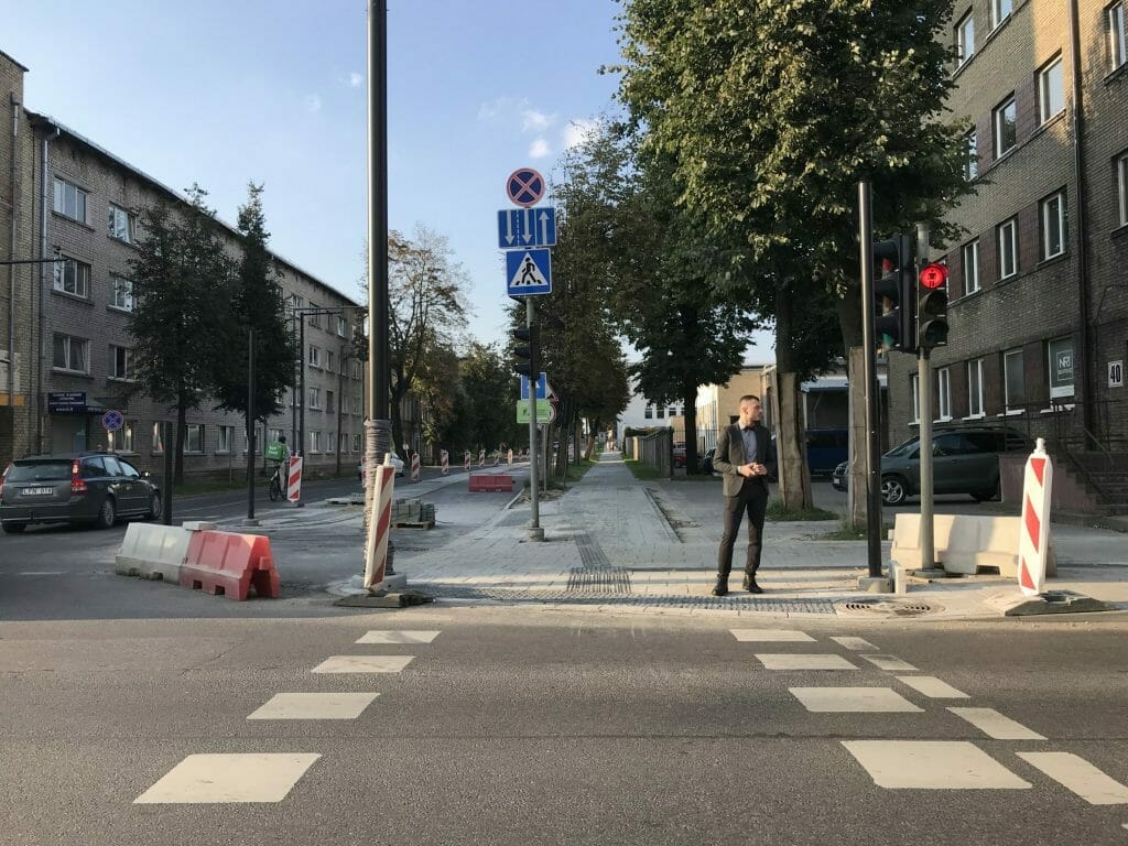 Algirdo g. dviračių takas (Algirdo g.) - Jalgrattatee, Tänav - ehituse fotod