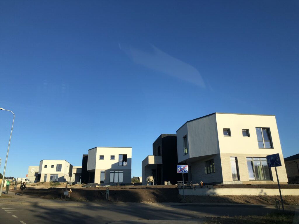 Armėnų namai (Armėnų g. 2, 14, 19 / Savičiūnų g. 3, 5, 7) - Row housing - construction photos