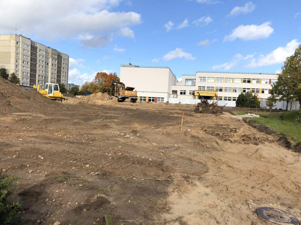 Žemynos progimnazijos sporto salė (Žemynos g. 14) - Sports arena - construction photos