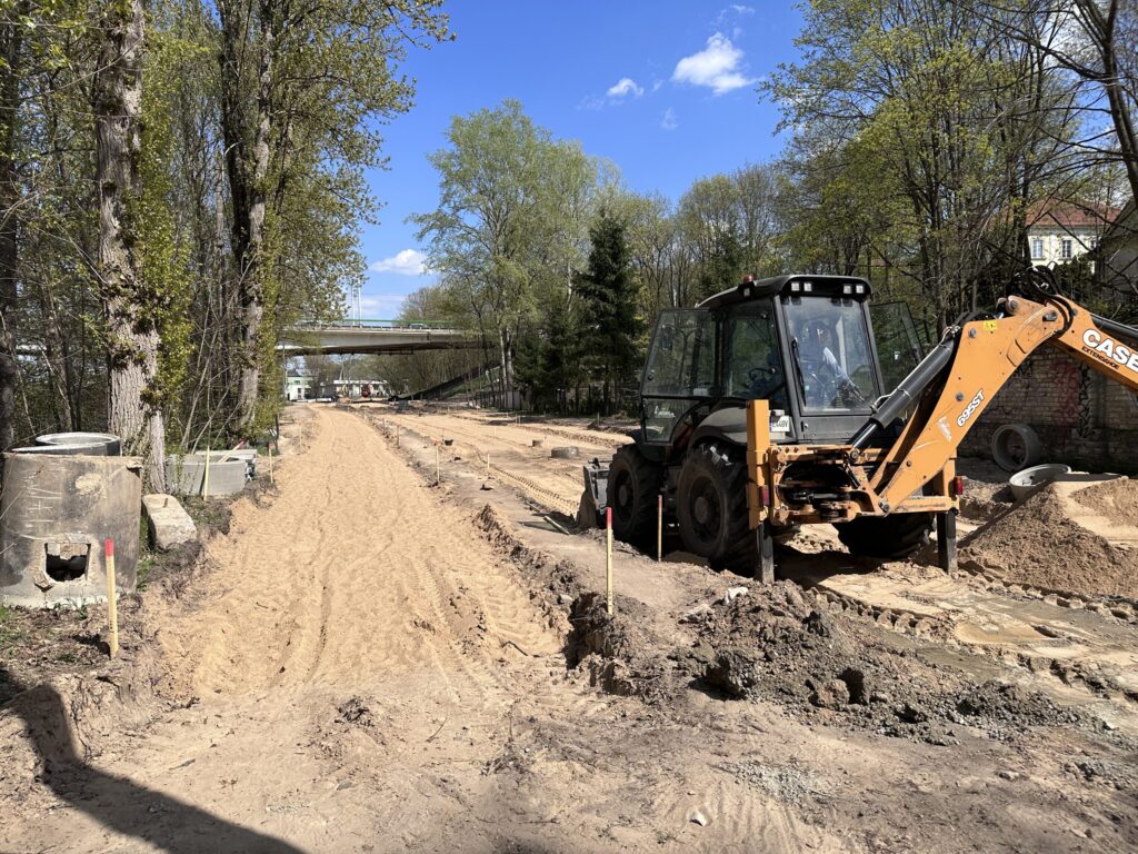 Neries kairiosios krantinės 1 etapas (B atkarpa) (Sluškų g., P. Vileišio g.) - Jalgrattatee, Promenaad - ehituse fotod