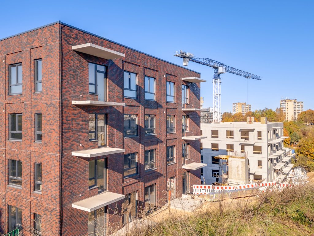 Nauji peizažai (Kaminkelio g. 23) - Multi apartment - construction photos