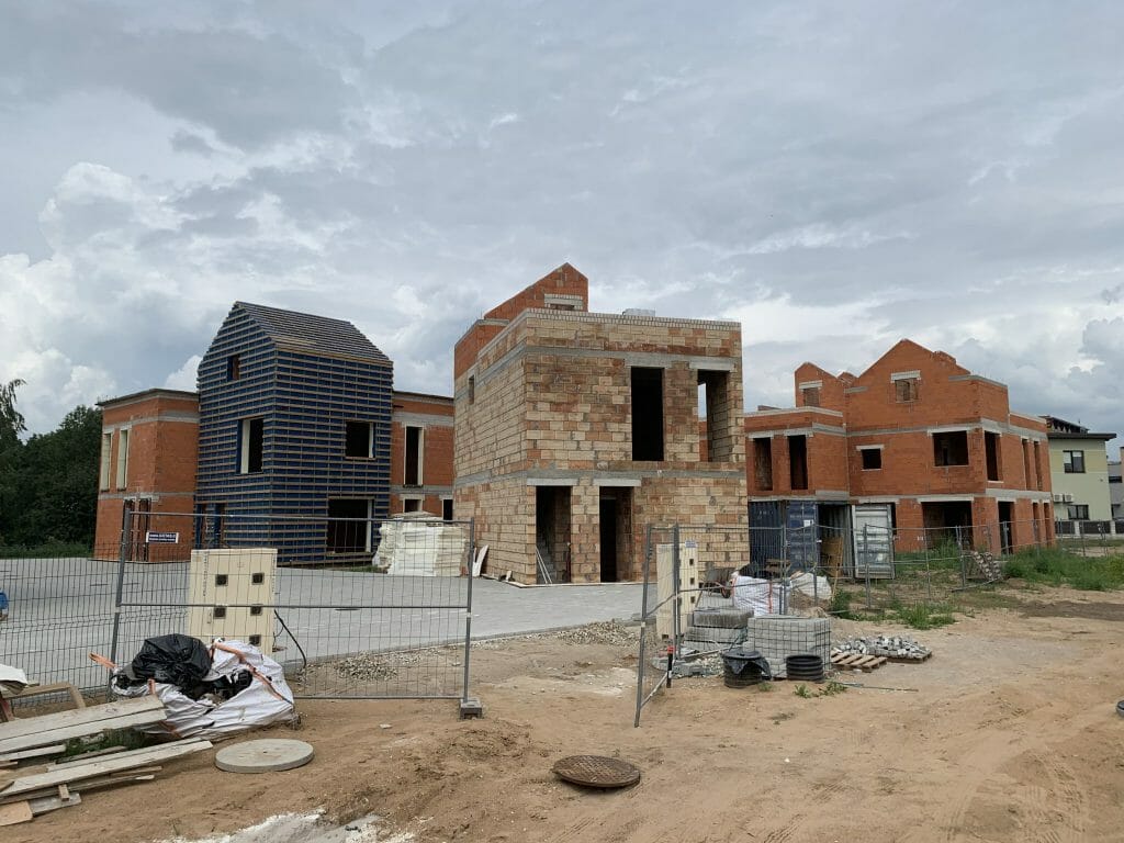 Skalvių vilos (Skalvių g. 23) - Row housing - construction photos