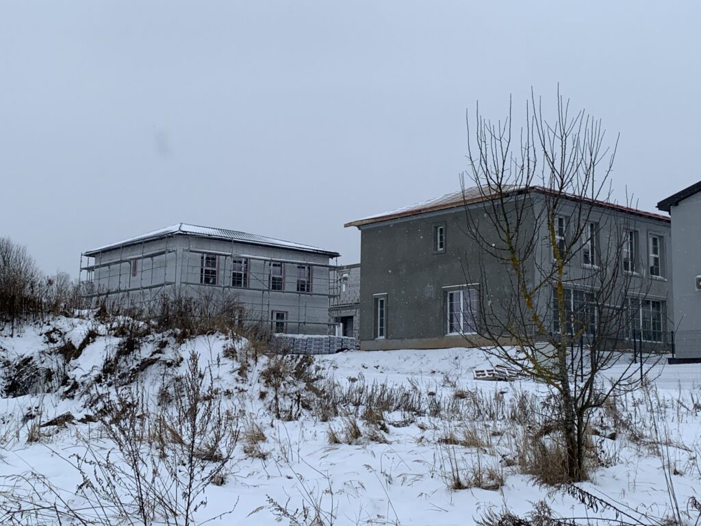 Skalvos g. namai (Skalvos g. 28, 30) - Row housing - construction photos