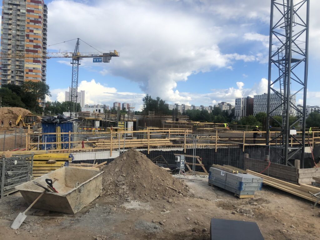 Sky Office (Spaudos g. 7) - Office center - construction photos