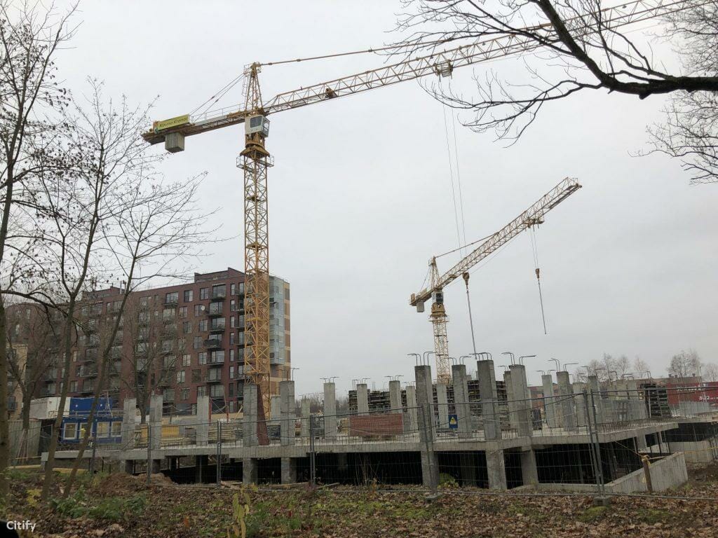 Europos sodas 1 etapas (Europos pr. 4) - Multi apartment - construction photos