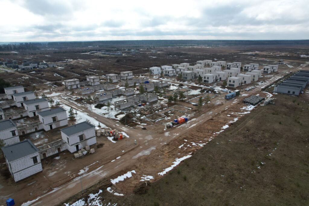 Vingiai 2 etapas (Grinapolio g. 32, 34, 36, 38, 40, 42, 44, 46, 48, 50) - Row housing - construction photos