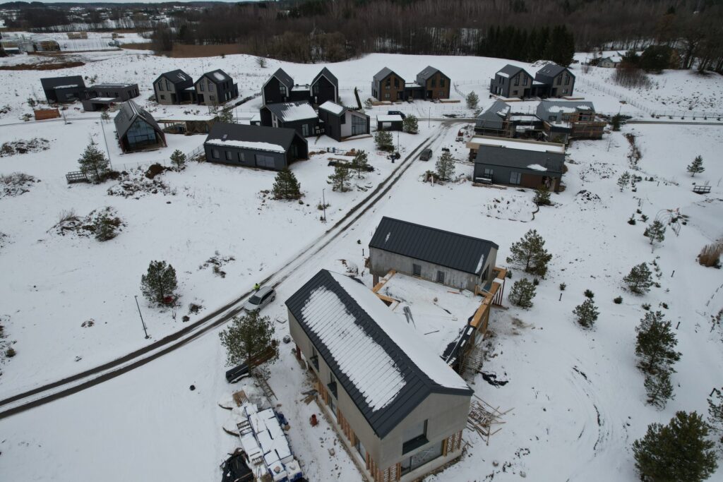 Versmių parkas (Versmių g. 2, 4, 6, 7, 8, 9, 10, 11, 12, 13, 15, 16, 17, 19 - 47) - Land plots, Private house community - construction photos