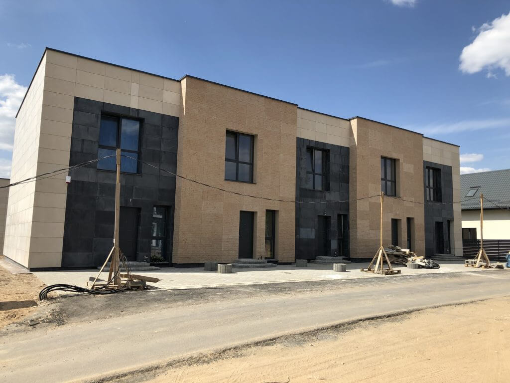 Vakarinė alėja (Pakarvių g. 13, 15, 17, 19) - Row housing - construction photos