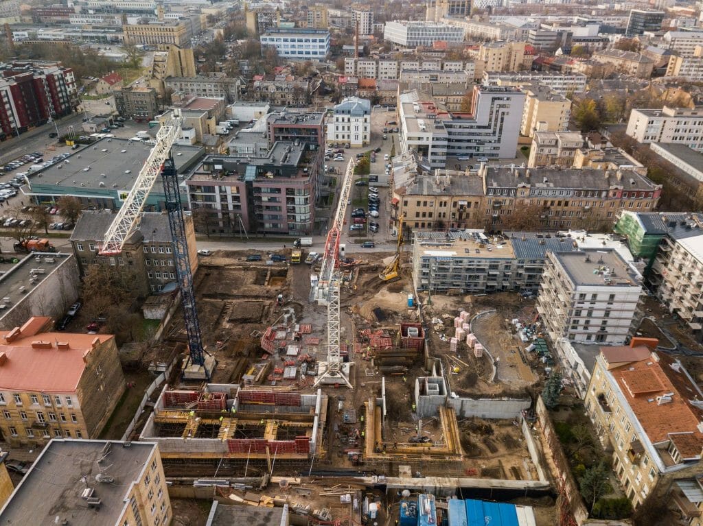 Baltas lapas Mindaugo 1 etapas (Aguonų g. 17) - Multi apartment - construction photos