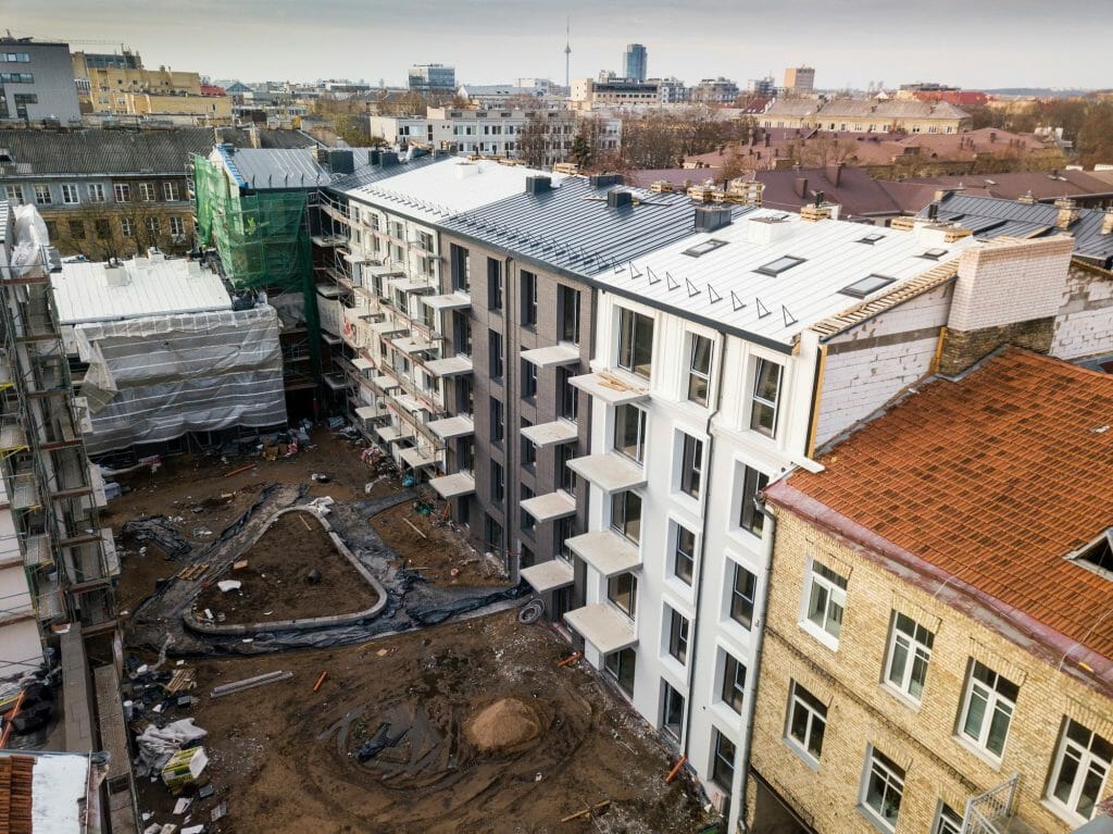 Baltas lapas Mindaugo 1 etapas (Aguonų g. 17) - Multi apartment - construction photos