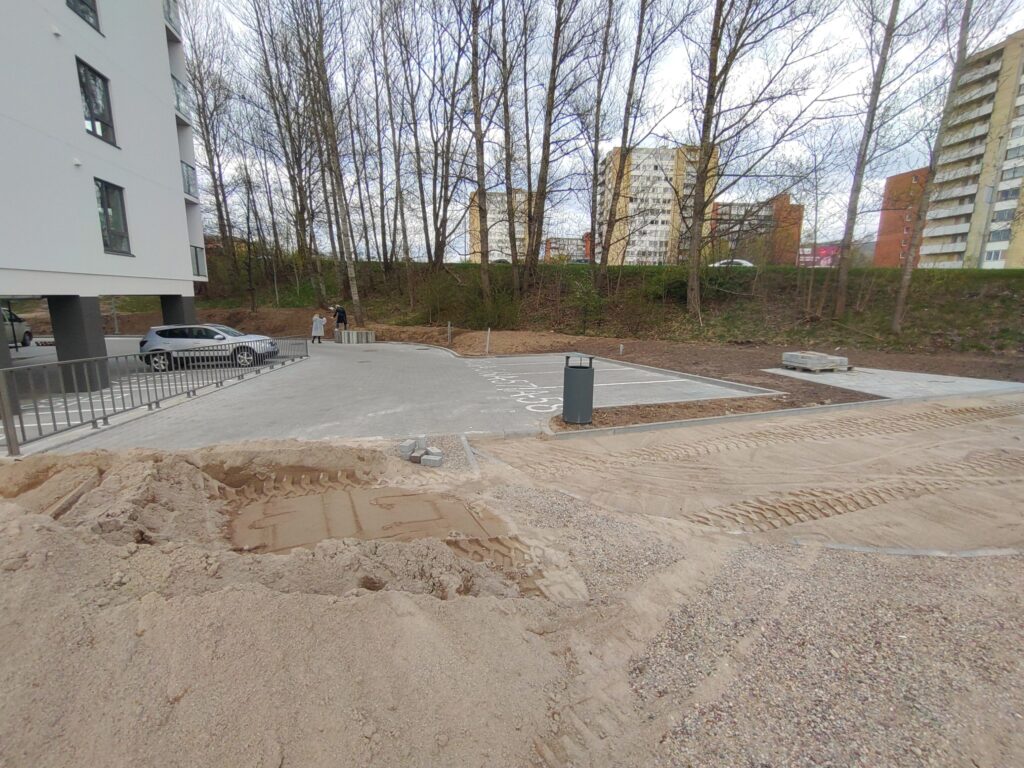 Dviračių tako atkarpa ties Ozo g. 12 (Ozo g.) - Bike path - construction photos