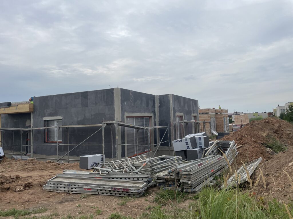 Riedulių namai (Riedulių g. 2, 4, 6, 8, 10) - Row housing - construction photos