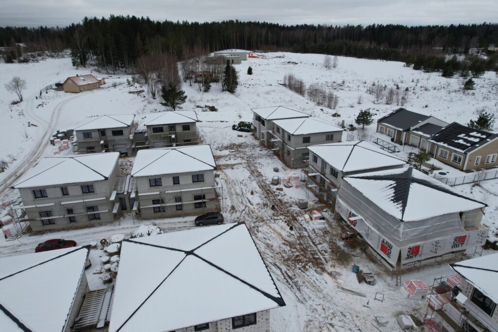 Riešės šilas (Verbų g. 35A, 35B, 35C, 35D, 35E, 35F, 35G, 35H, 35I, Didžiosios Riešės k.) - Private house community - construction photos