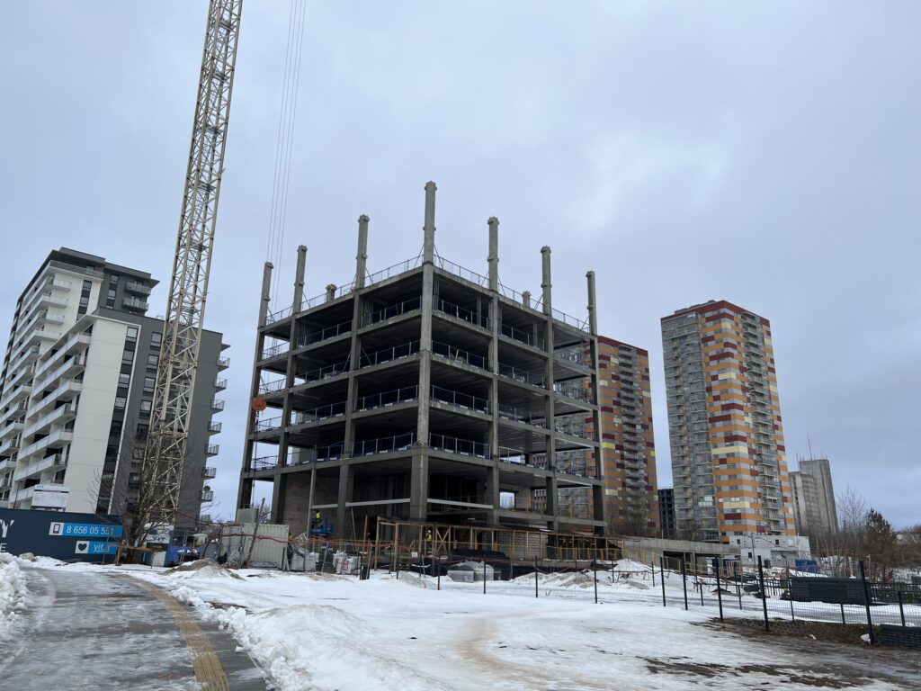 Sky Office (Spaudos g. 7) - Office center - construction photos