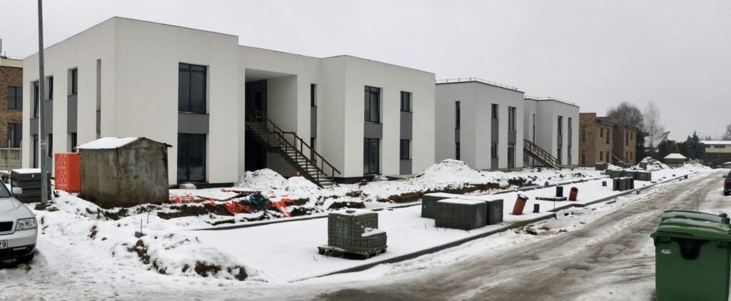Naujasis Antakalnis Taurijos g. 45, 47, 49, 51, 53, 55 (Taurijos g. 45, 47, 49, 51, 53, 55) - Row housing - construction photos